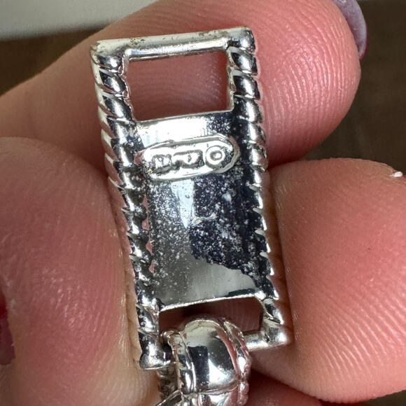 Napier Vintage Silver Told Classic Timeless Link Chain Bracelet - Picture 3 of 4